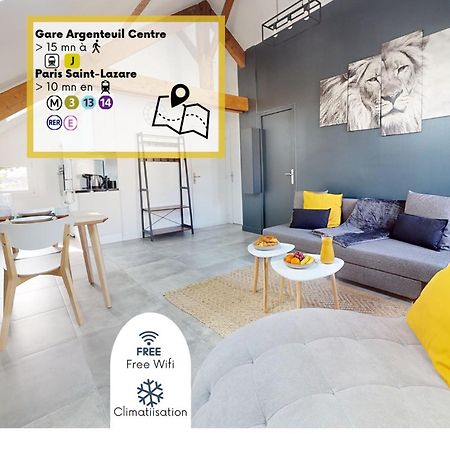 Magnifique Appartement- Proche Paris-Climatisation アルジャントゥイユ エクステリア 写真